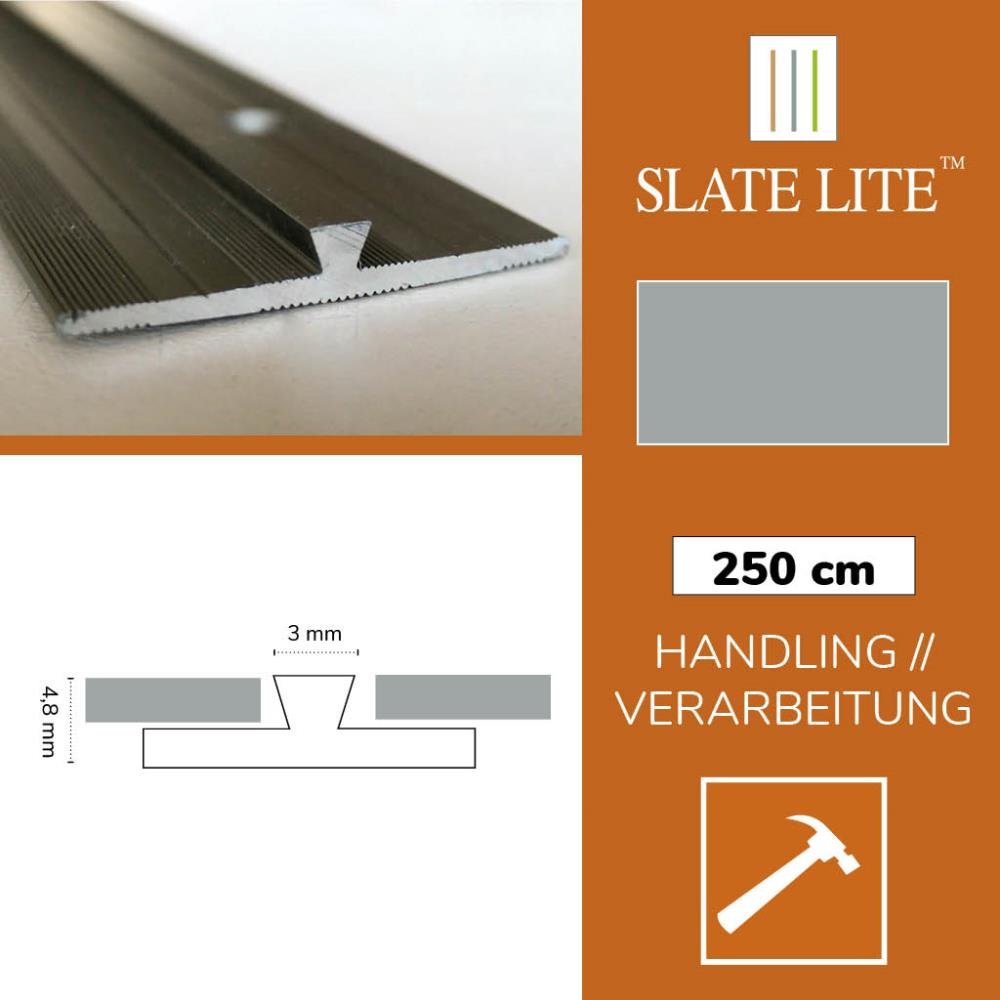 Stoßprofil F-Line 250cm stahl