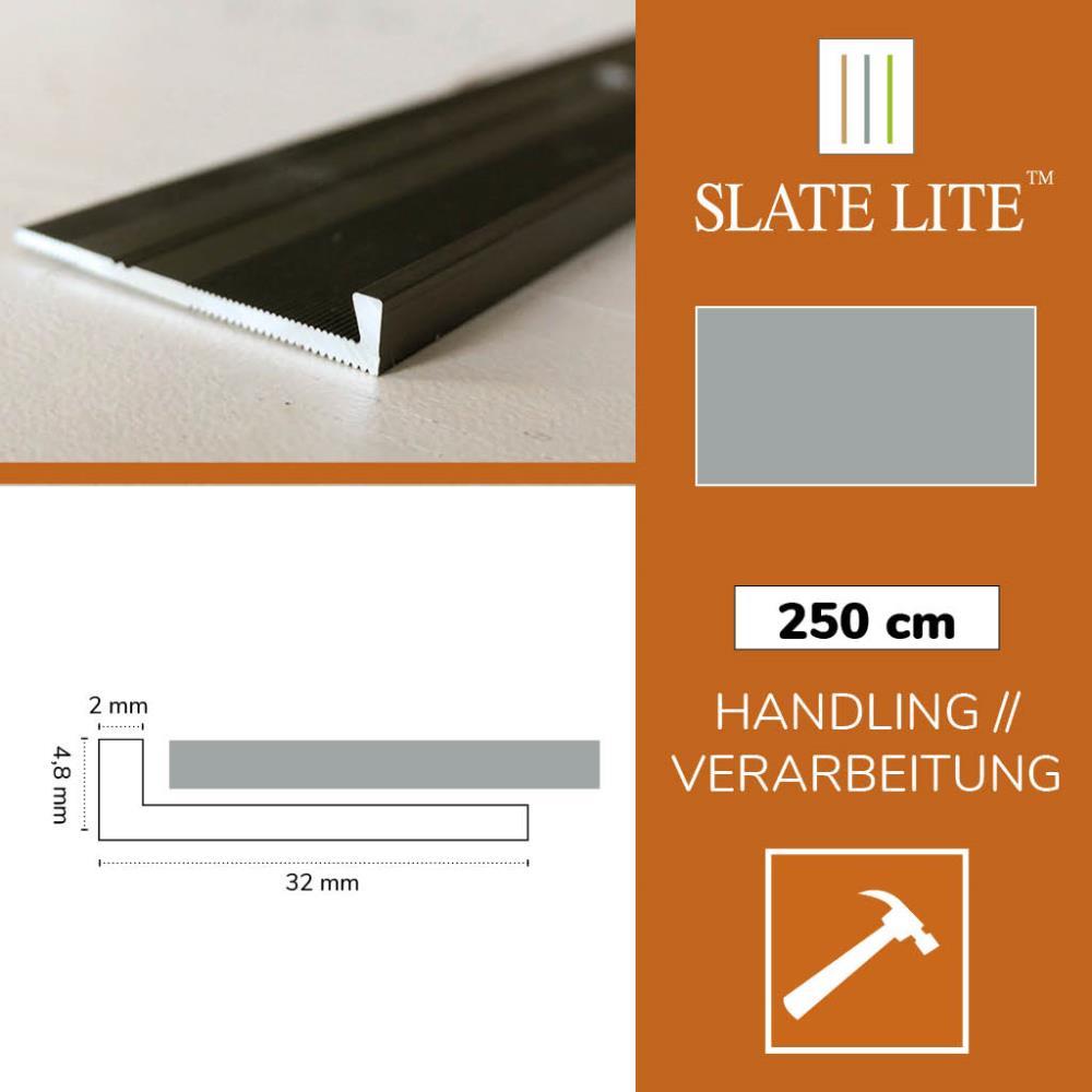 Abschlusskante F-Line 250cm stahl